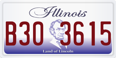 IL license plate B303615