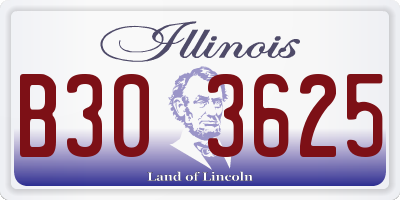 IL license plate B303625