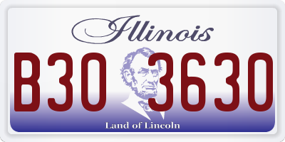 IL license plate B303630