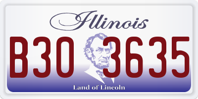 IL license plate B303635