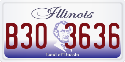 IL license plate B303636