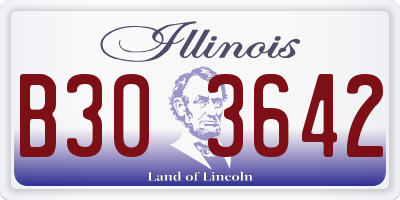 IL license plate B303642