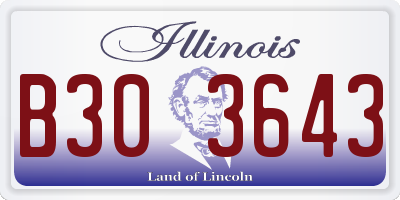 IL license plate B303643