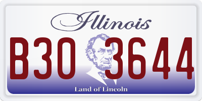 IL license plate B303644