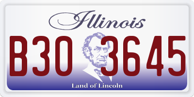 IL license plate B303645