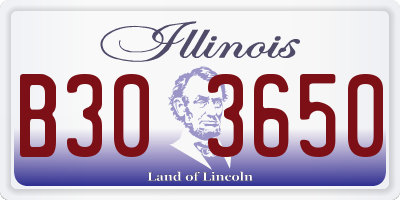 IL license plate B303650