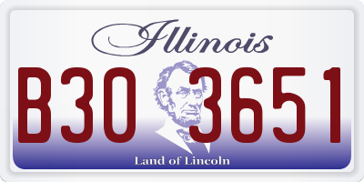 IL license plate B303651