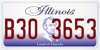 IL license plate B303653