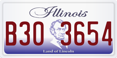 IL license plate B303654