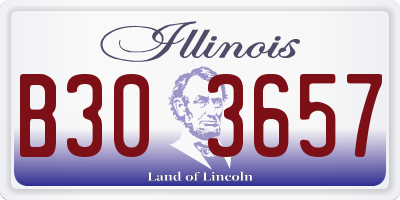 IL license plate B303657