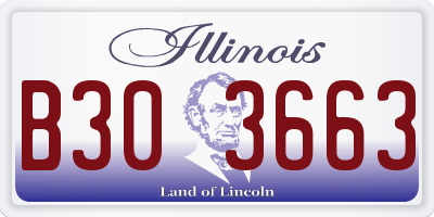 IL license plate B303663