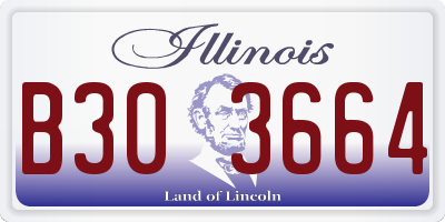 IL license plate B303664