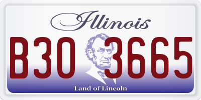 IL license plate B303665