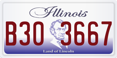 IL license plate B303667