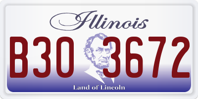 IL license plate B303672