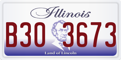 IL license plate B303673