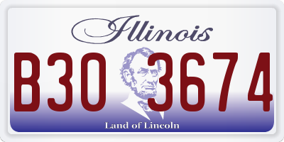 IL license plate B303674
