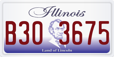 IL license plate B303675