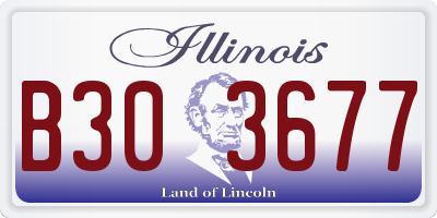 IL license plate B303677