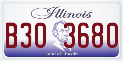 IL license plate B303680