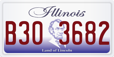 IL license plate B303682
