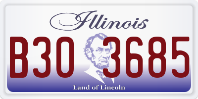IL license plate B303685