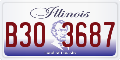 IL license plate B303687