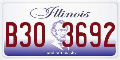 IL license plate B303692