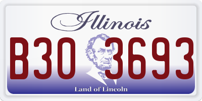 IL license plate B303693