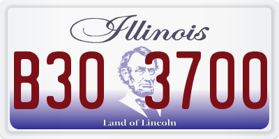 IL license plate B303700