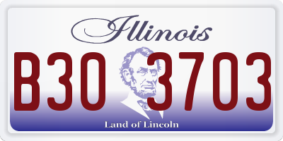 IL license plate B303703