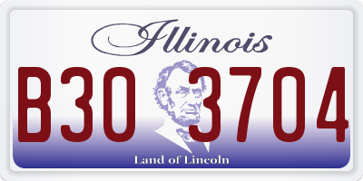 IL license plate B303704