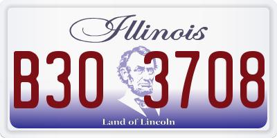IL license plate B303708