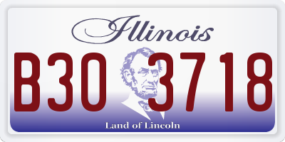 IL license plate B303718