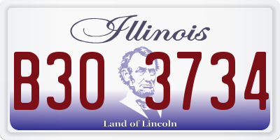 IL license plate B303734