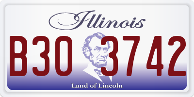 IL license plate B303742
