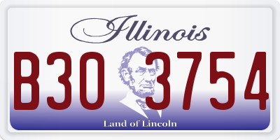 IL license plate B303754