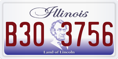 IL license plate B303756