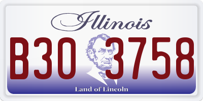 IL license plate B303758