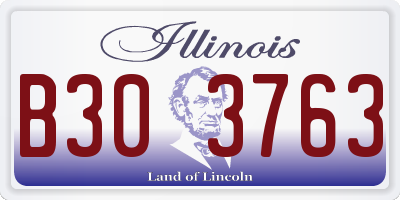 IL license plate B303763