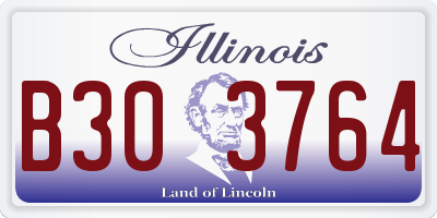 IL license plate B303764
