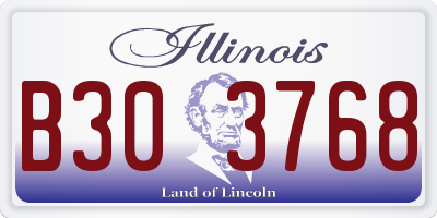 IL license plate B303768