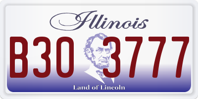 IL license plate B303777