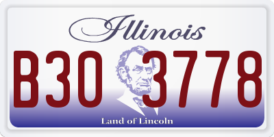 IL license plate B303778