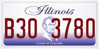 IL license plate B303780