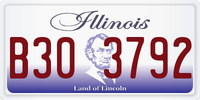 IL license plate B303792