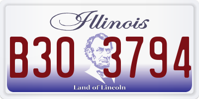 IL license plate B303794