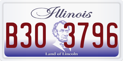 IL license plate B303796