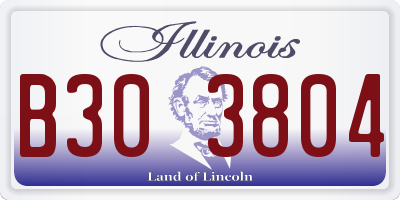 IL license plate B303804