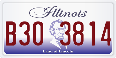 IL license plate B303814